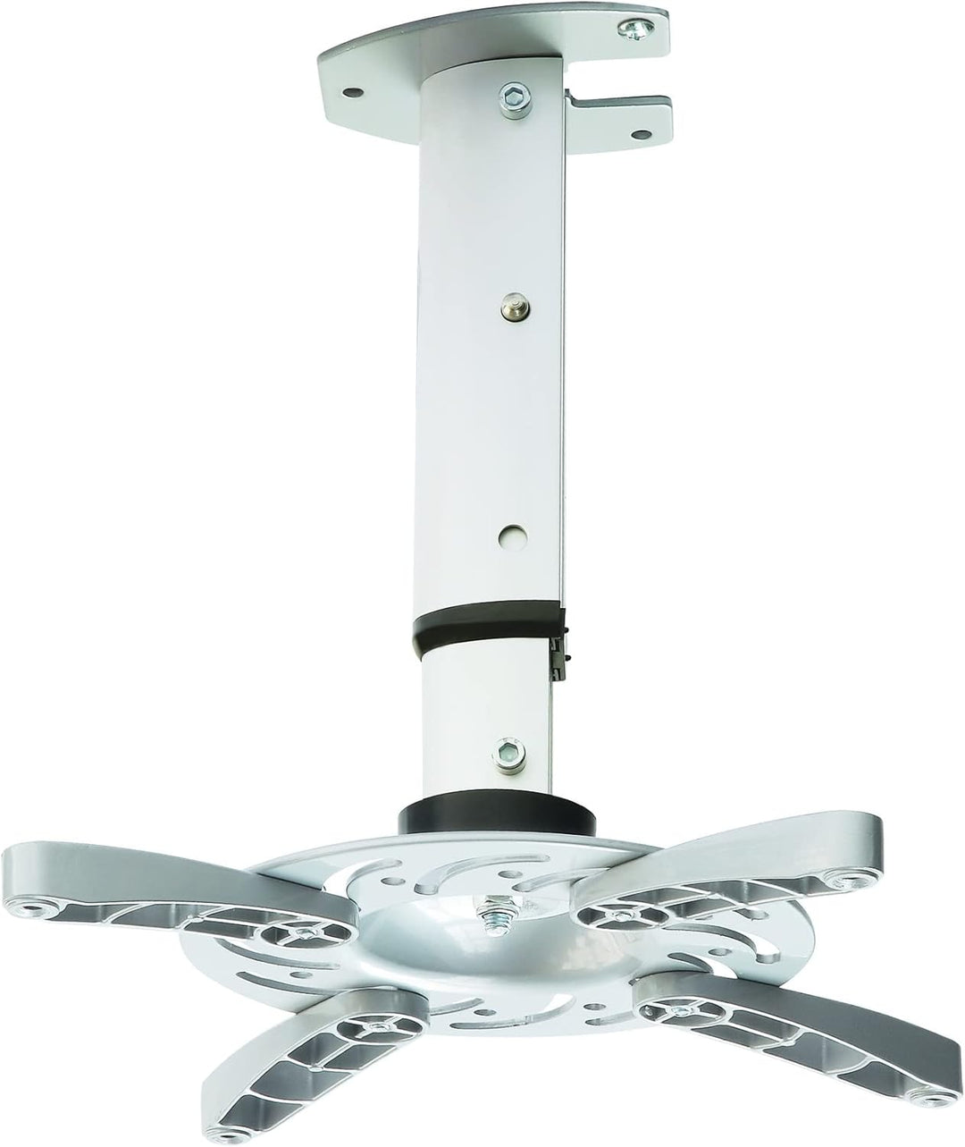 Techly ICA-PM-102S Universal Deckenhalterung für Beamer, ausziehbar, 30-37cm Silber, 30-37cm