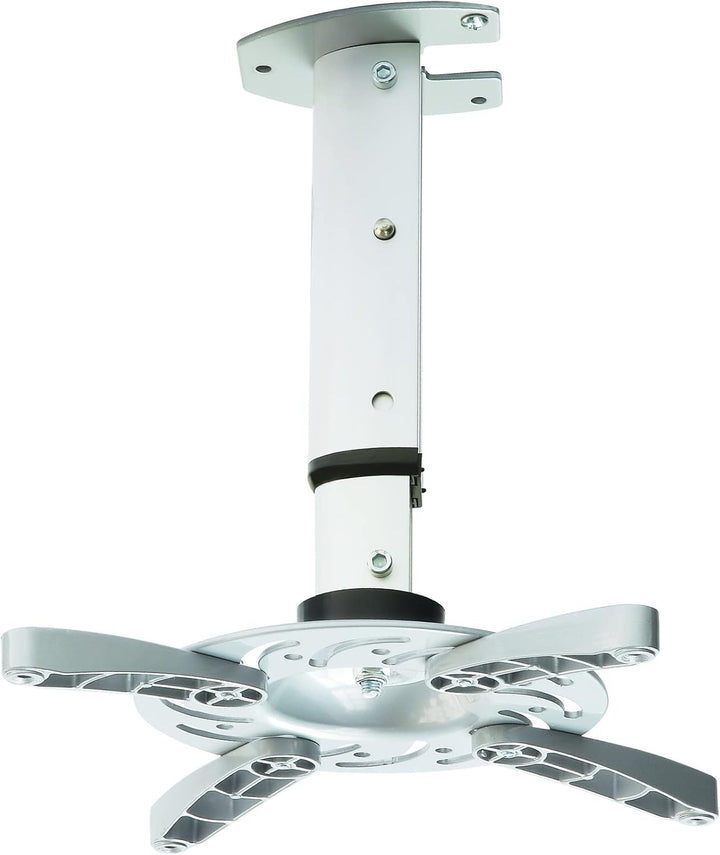 Techly ICA-PM-102S Universal Deckenhalterung für Beamer, ausziehbar, 30-37cm Silber, 30-37cm