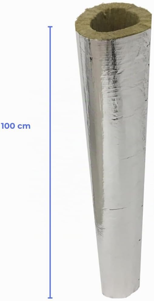 Rohrschale aus Steinwolle mit Aluminiumüberzug, Isolierung für Kaminrohre und Heizungen 150