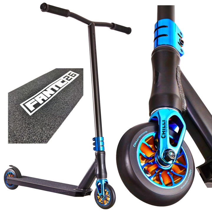 Chilli Pro Scooter Reaper Stunt-Scooter H=84cm Park Trick Tret Roller 110mm + F26 Sticker Ocean + F2