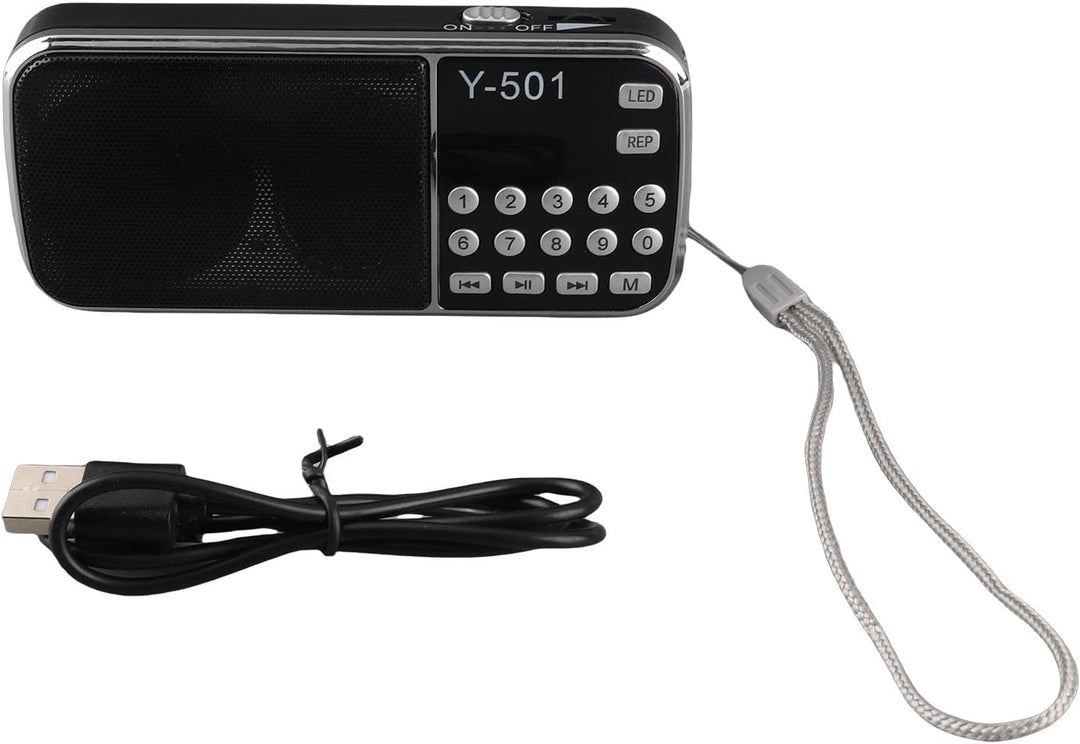 VBESTLIFE -Radio mit LED-Taschenlampe-Funktion, MP3-U-Scheibe des Musik-Spieler-FM TF