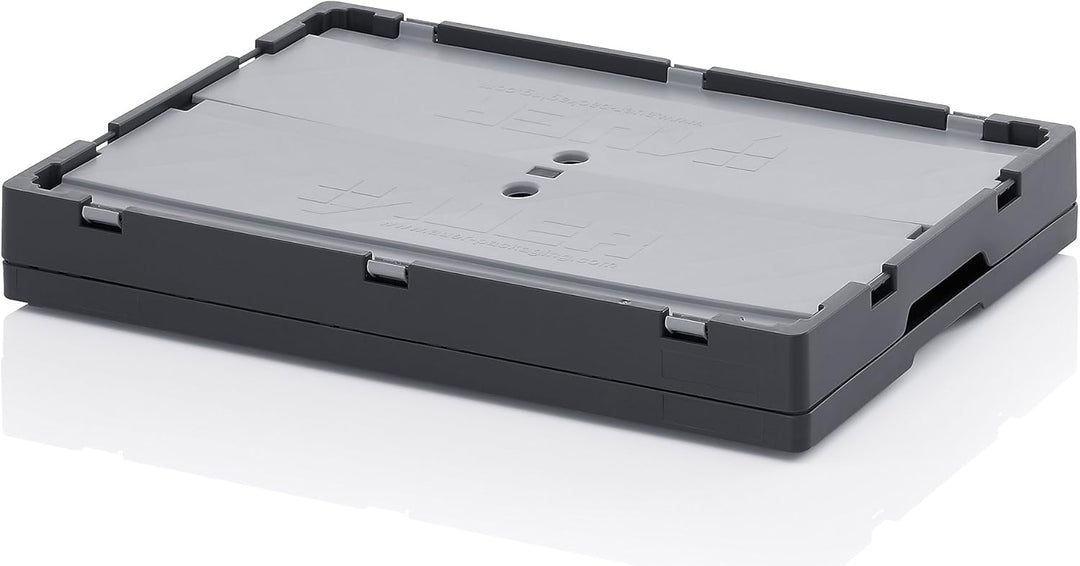 Auer Packaging 2x Profi-Faltbox 60 x 40 x 22 mit Deckel Faltbarer Eurobehälter Klappbox für Transpor