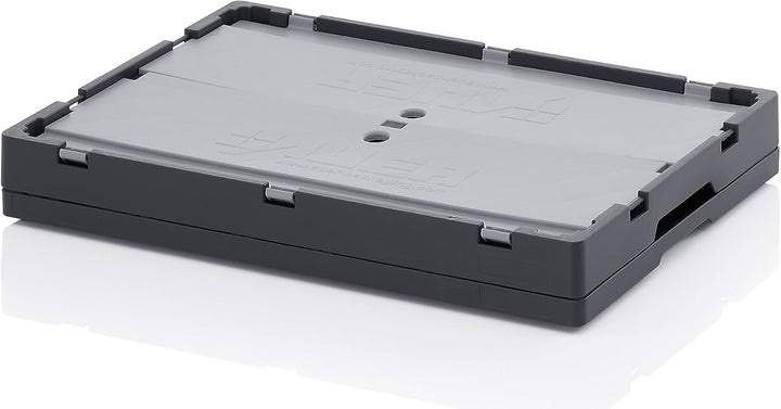 Auer Packaging 2x Profi-Faltbox 60 x 40 x 22 mit Deckel Faltbarer Eurobehälter Klappbox für Transpor