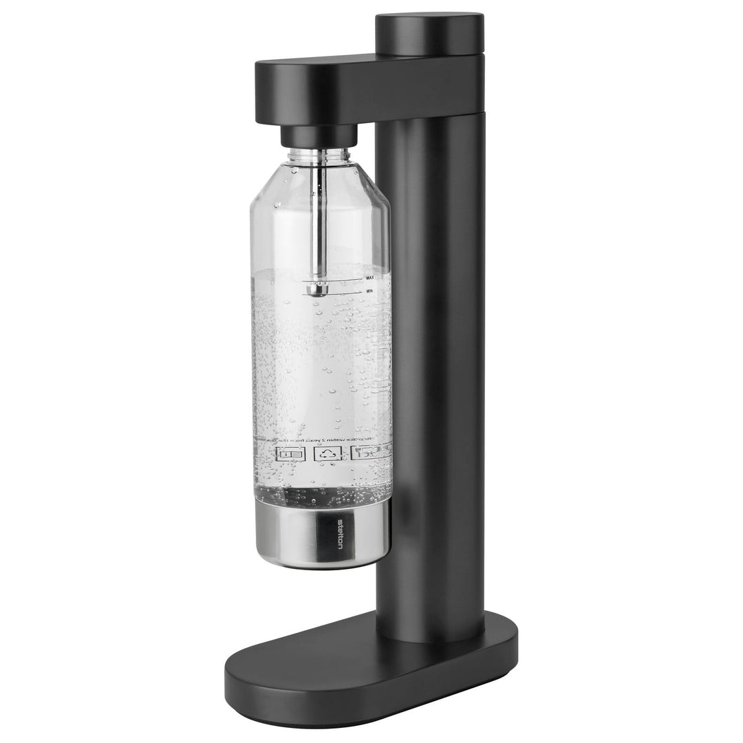 Stelton CO2 Carbonator, Brus Wassersprudler Schwarz Metallic
