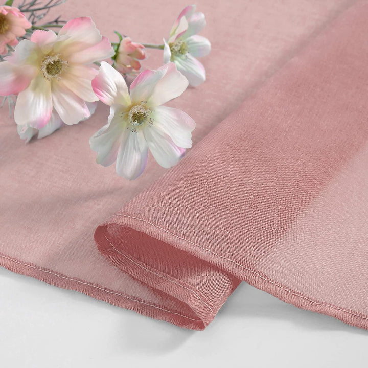 MIULEE Sheer Voile Vorhang Weihnachtsdeko mit Ösen Transparente Optik Gardine Ösenvorhang Ösenschal