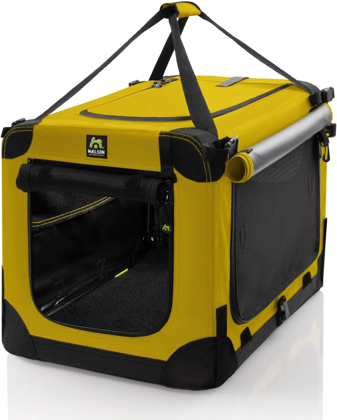 Maelson Soft Kennel Safran Gelb, 62 cm - Faltbare Hunde-Transportbox L 62 x B 41 x H 41 cm Safran Ge