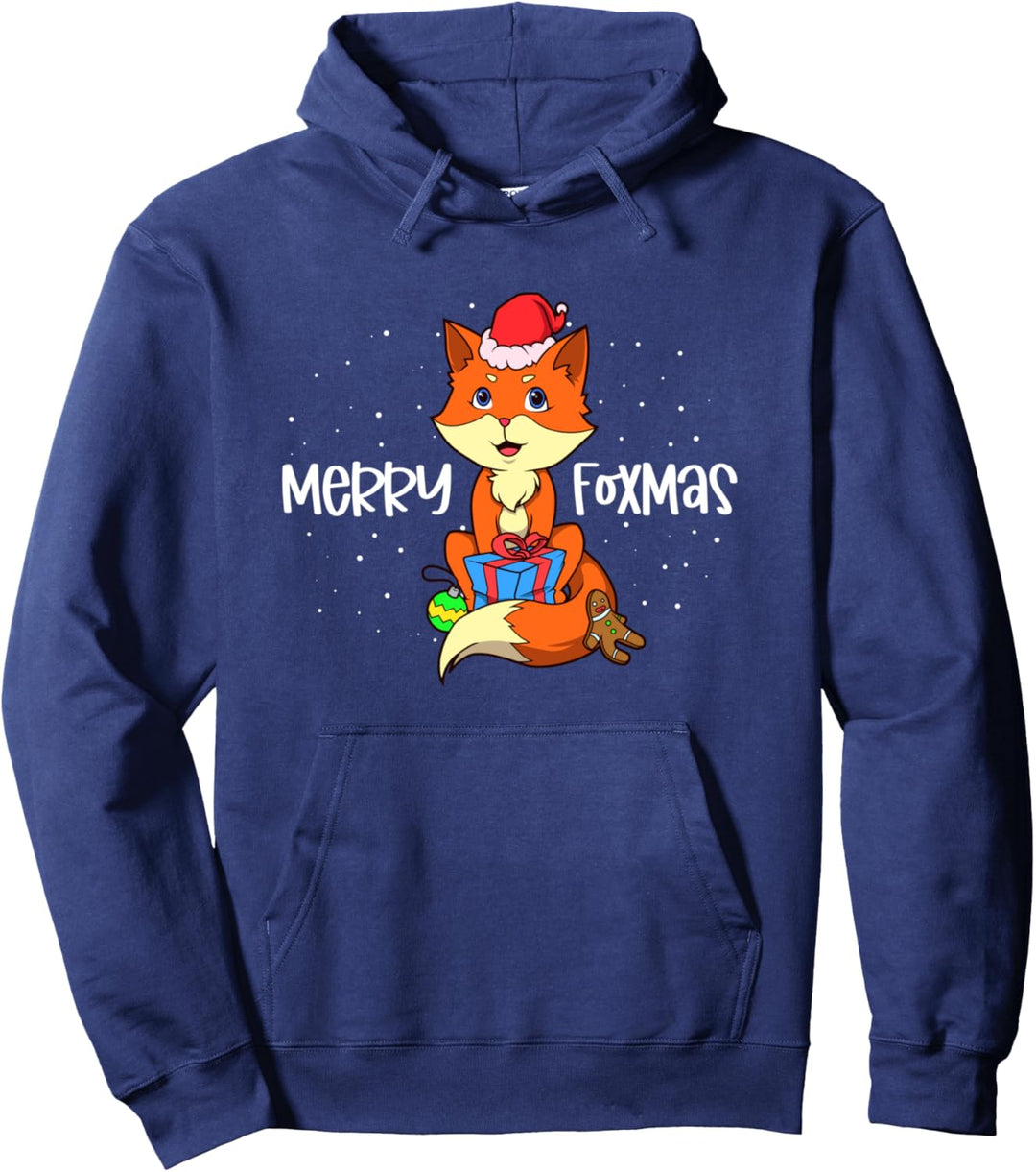Frohe Weihnachten mit Fuchs - Merry Foxmas Pullover Hoodie