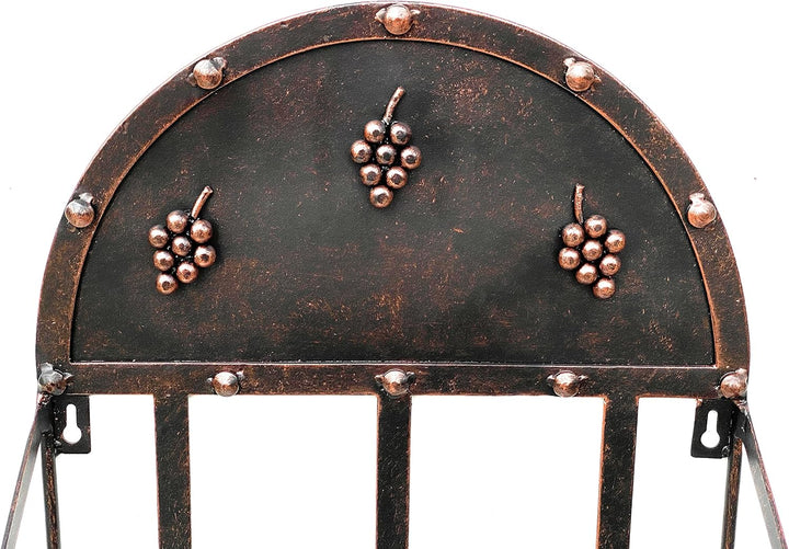 DanDiBo Weinregal Wand Metall Bronze 96192 Flaschenständer für 9 Flaschen Flaschenregal Flaschenhalt