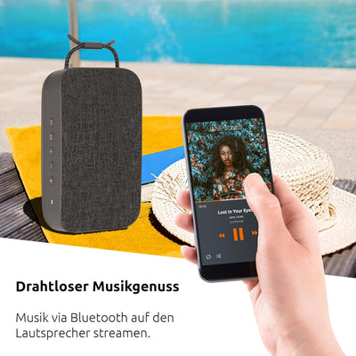 TechniSat BLUSPEAKER TWS XL - Portabler Bluetooth-Lautsprecher (mit True Wireless Stereo, Freisprech