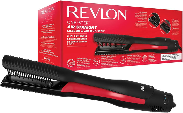 Revlon One-Step Air Straight 2-in-1-Trockner und Luftglätter || Trocknen und Glätten mit warmer Luft