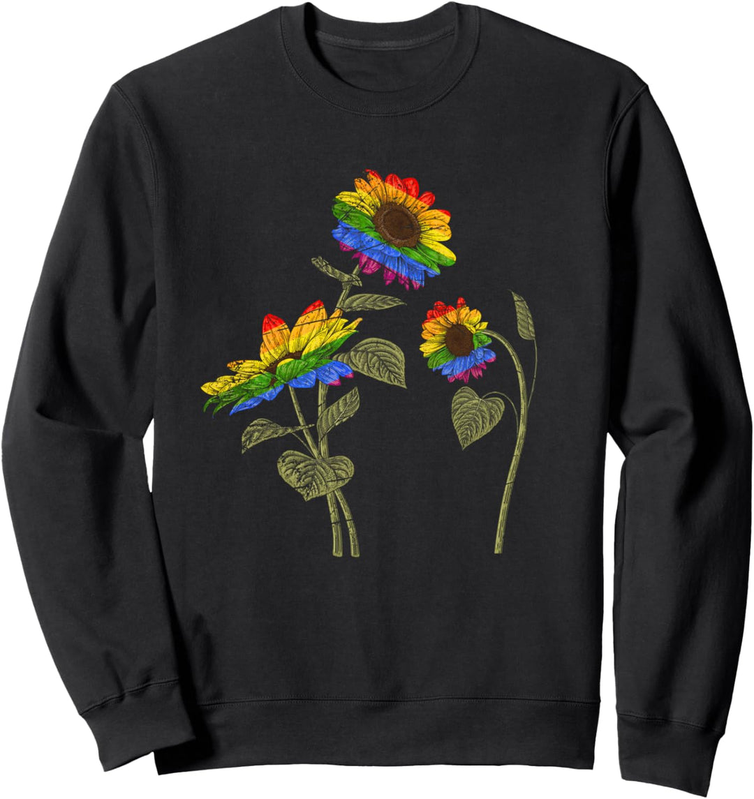 Regenbogen Sonnenblume LGBTQIA Gay Pride Month LGBT Sweatshirt