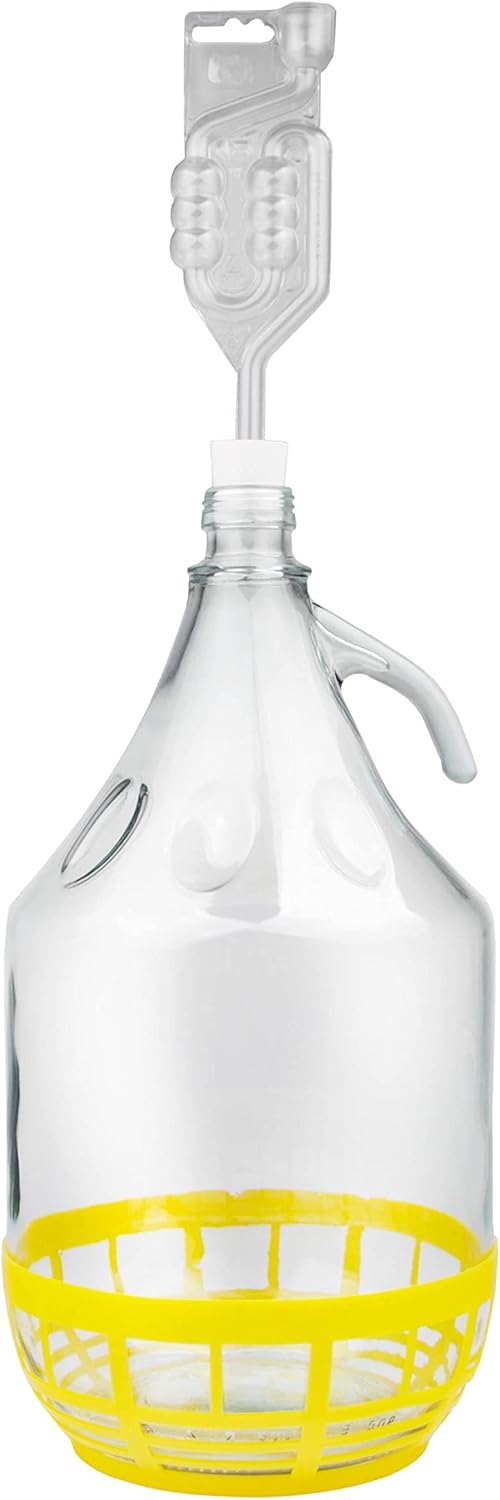 lilawelt24 Cider Set GLASBALLON Weinflaschen GÄRBALLON WEINBALLON APFELWEIN Ciderhefe