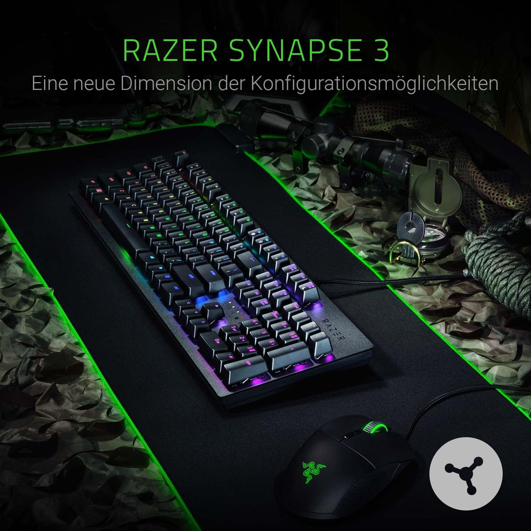 Razer Huntsman (Purple Switch) - Gaming Tastatur mit opto-mechanischen Schaltern (Tastenstabilisator
