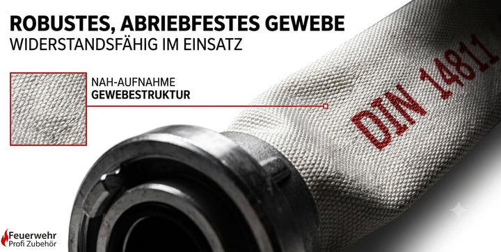 Miko® Bauschlauch C52 20m DIN 14811, Industrie Feuerwehrschlauch geprüft