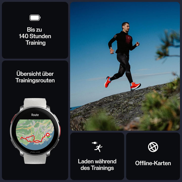 Polar Vantage V3, Sportuhr mit GPS, Fortschrittliches Herzfrequenz-Messgerät und Längere Akkulaufzei