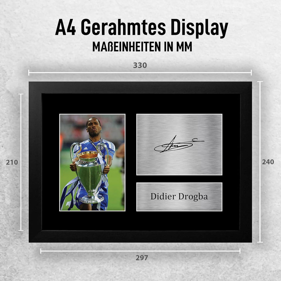 HWC Trading Didier Drogba Geschenk Signed Printed Autogramm Geschenke drucken Foto Memorabilia Bilda