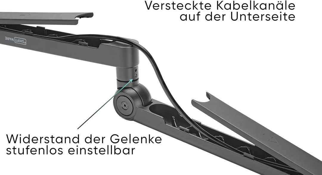 Shiftware Mikrofonarm Low Profile - Professionelle Tischhalterung inkl. Universal-Adapter, voll vers