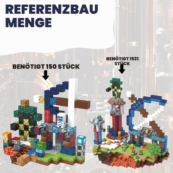 150 Teile Magnetische Bausteine, Baue Magnet 3D Pfeil und Bogen Bausteine Spielzeug für Kinder, Krea