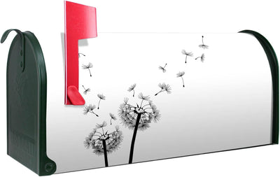 banjado® Amerikanischer Briefkasten - US Mailbox/Letterbox mit Motiv Pusteblume 2 51x22x17cm - Postk