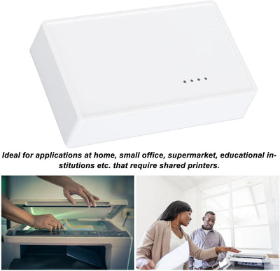 Plyisty USB-Wireless-Druckserver, Druckserver mit 10/100 Mbit/s LAN/Bridge, Unterstützt Kabelgebunde