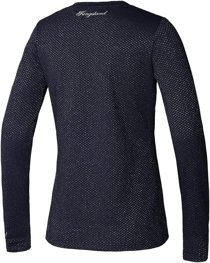 Kingsland Damenshirt, Rundhalsshirt KLtilly Shirt mit Lurexfasern S Navy, S Navy