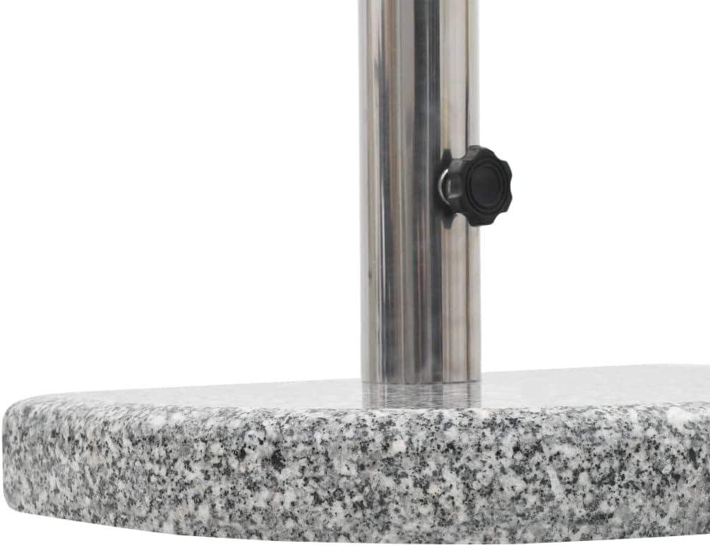 vidaXL Sonnenschirmständer Granit 10kg Schirmfuss Schirmständer Schirm Ständer Gebogen/10 kg Grau, 1