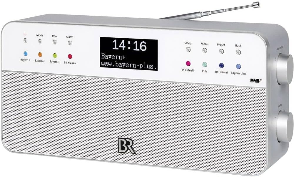 Dual 74735 Digitalradio • 8 Speichertasten für BR-Sender • Fernbedienung • Wecker • Kopfhöreranschlu