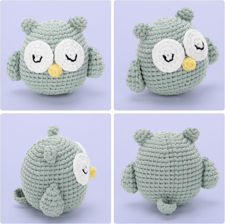 CrochetBox Komplettes Schottisches Hochlandrind Häkelset für Anfänger, Eulen Häkelset, Video-Tutoria