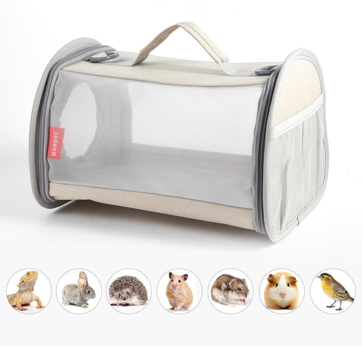 Kleintiertransporttasche – Atmungsaktive Perspektivtasche für Meerschweinchen, Kaninchen &amp; Co. – Ide