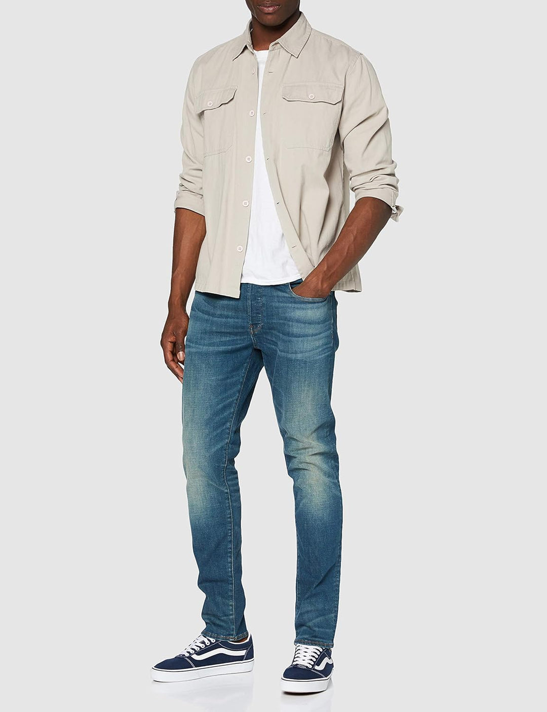G-Star Herren 3301 Slim Jeans 27W / 30L Blau (Medium Aged 51001-9118-071), 27W / 30L Blau (Medium Ag