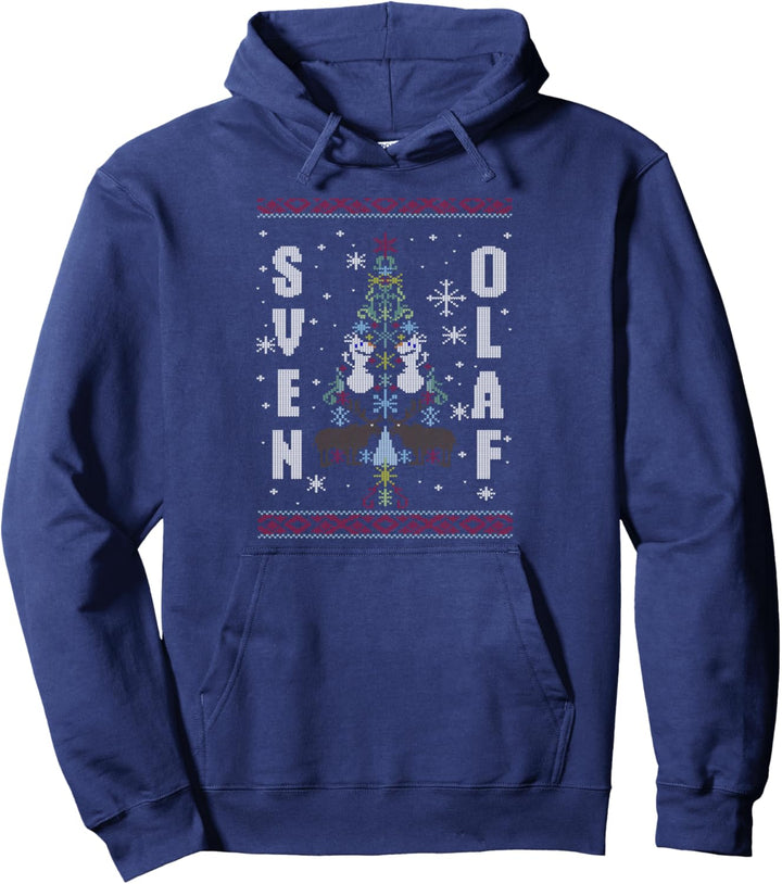 Disney Frozen Olaf And Sven Holiday Sweater Pullover Hoodie