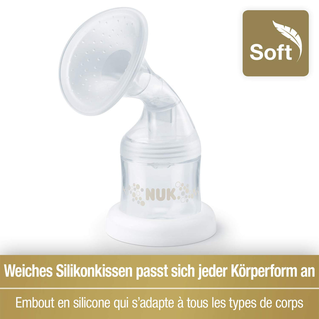 NUK Nature Sense Elektrische Doppelmilchpumpe | mit Akku, LCD-Display 2x 150 ml Muttermilchbehälter,