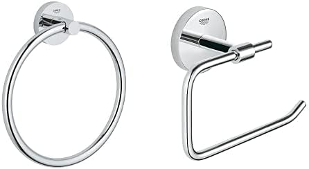 Grohe Essentials Badaccessoires - Handtuchring chrom 40365001 & Bau Cosmopolitan Accessoires Bath WC