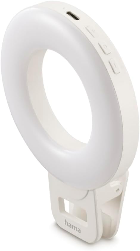LED-Ringleuchte Togo, Clip-On-Ringlicht für Handy, aufladbar, 3 Modi