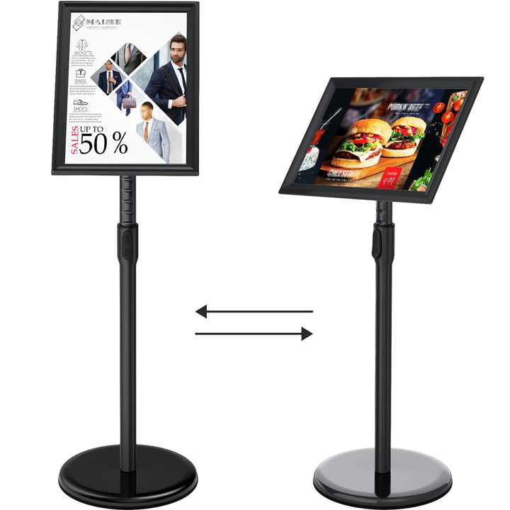 FoxRose® Infoständer DIN A3 420x297mm Höhenverstellbar Edelstahl informationsständer Aufsteller Kund