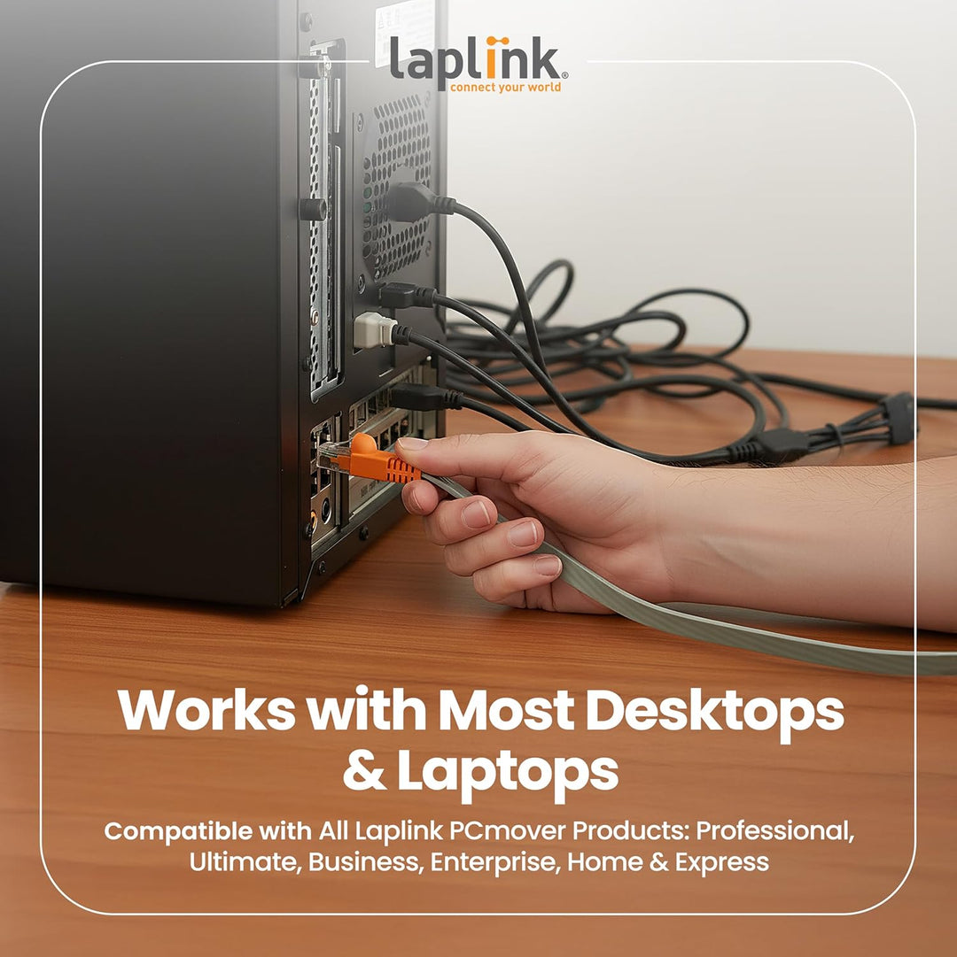 LAPLINK - Ethernet-Kabel - Highspeed-Datenübertragung - Übertragungskabel für PCmover-Migrationssoft