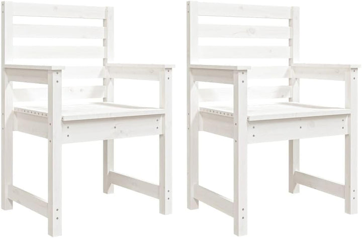 vidaXL Gartenstühle 2 STK., Gartenstuhl mit Rückenlehne Armlehnen, Gartensessel Terrassenstuhl Holzr