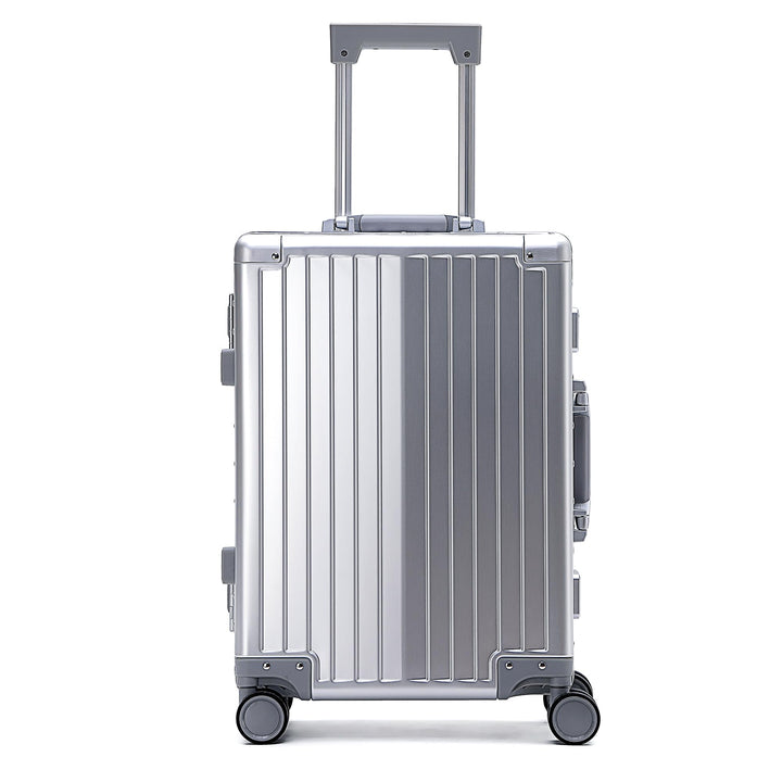 Simcat 100% Aluminium Koffer Handgepäck – Premium Hartschalenkoffer mit TSA-Schloss & 4 leise Doppel