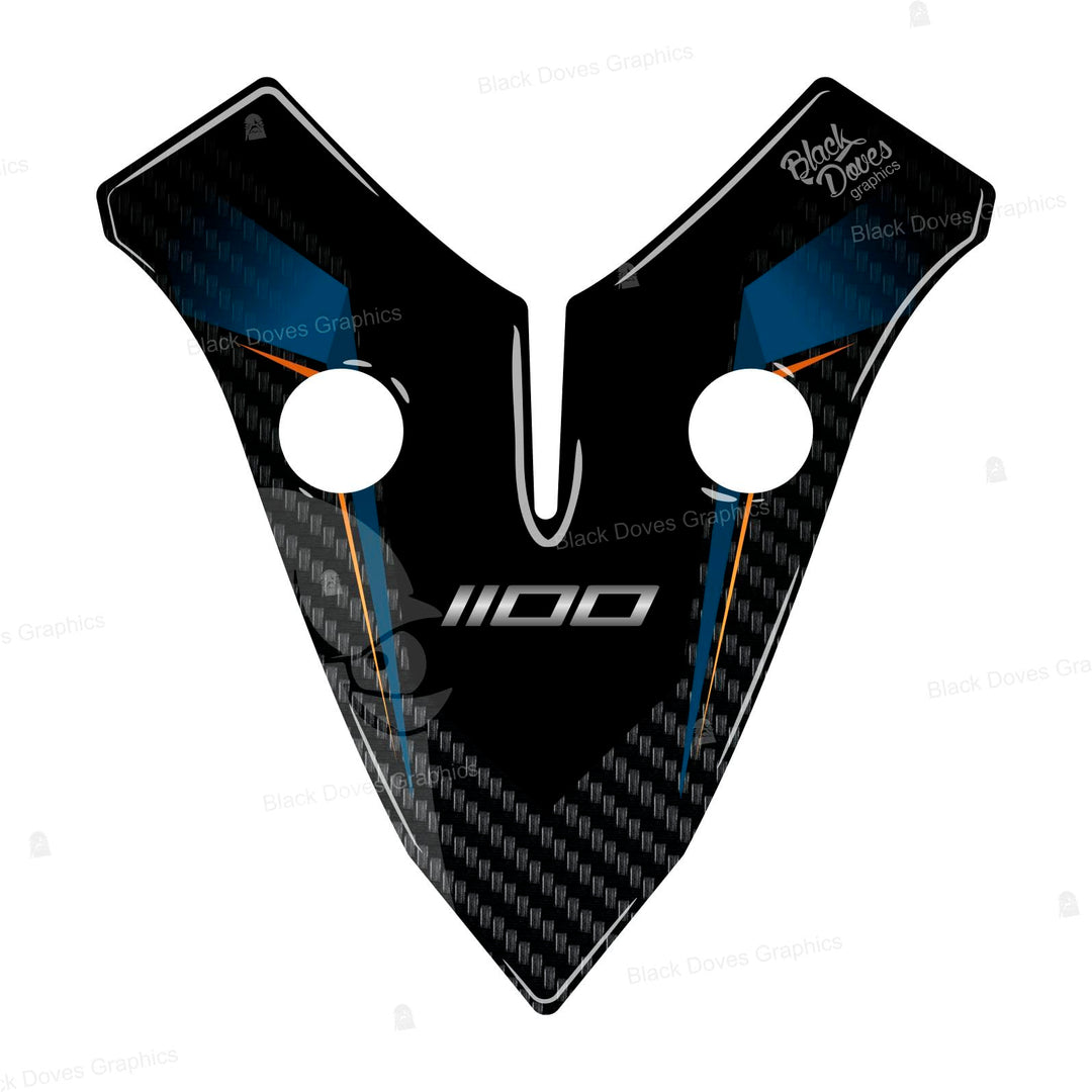 Black Doves Graphics 3D-Aufkleber aus Harz kompatibel mit Kawasaki Versys 1100 SE 2026 (BU1) | Made