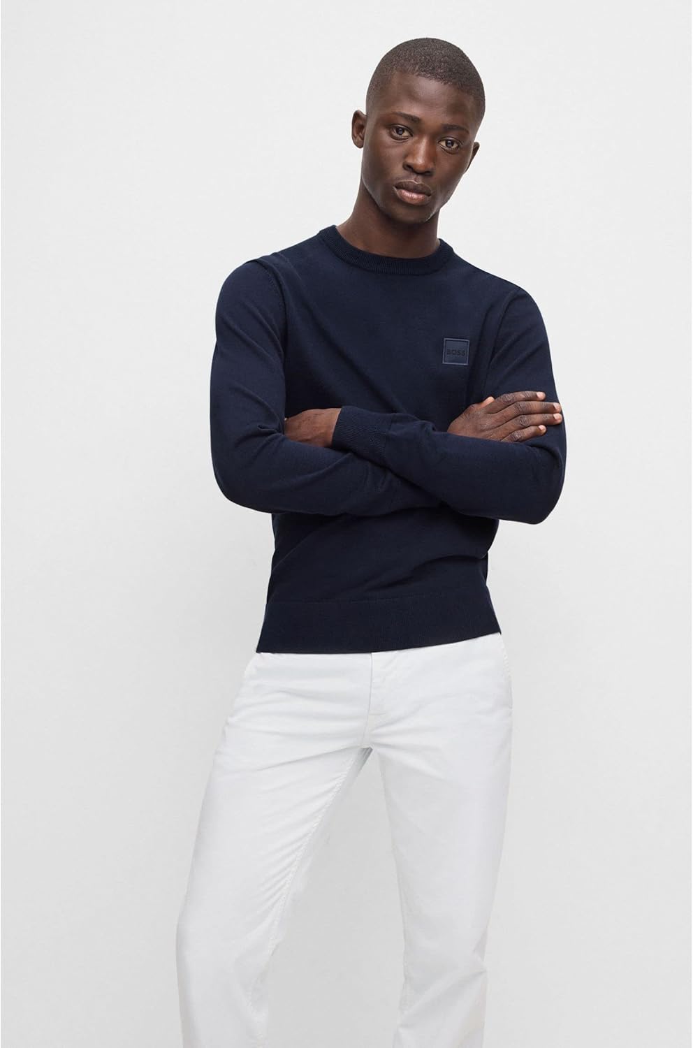 BOSS Herren Amotore Knitted-Sweater XXL Dark Blue404, XXL Dark Blue404