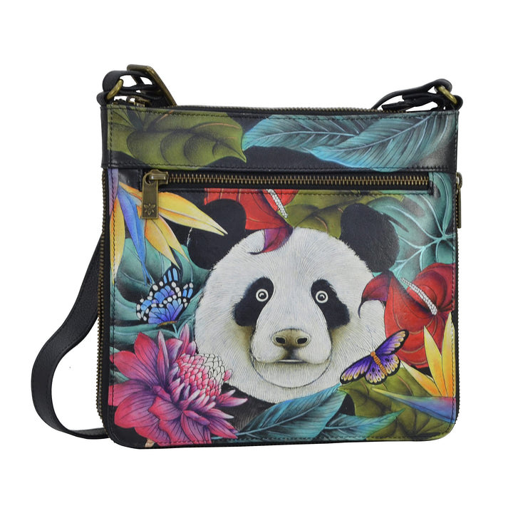 Anuschka Damen Medium Crossbody Octr Umhängetasche Butterfly Heaven Rubin, Butterfly Heaven Rubin