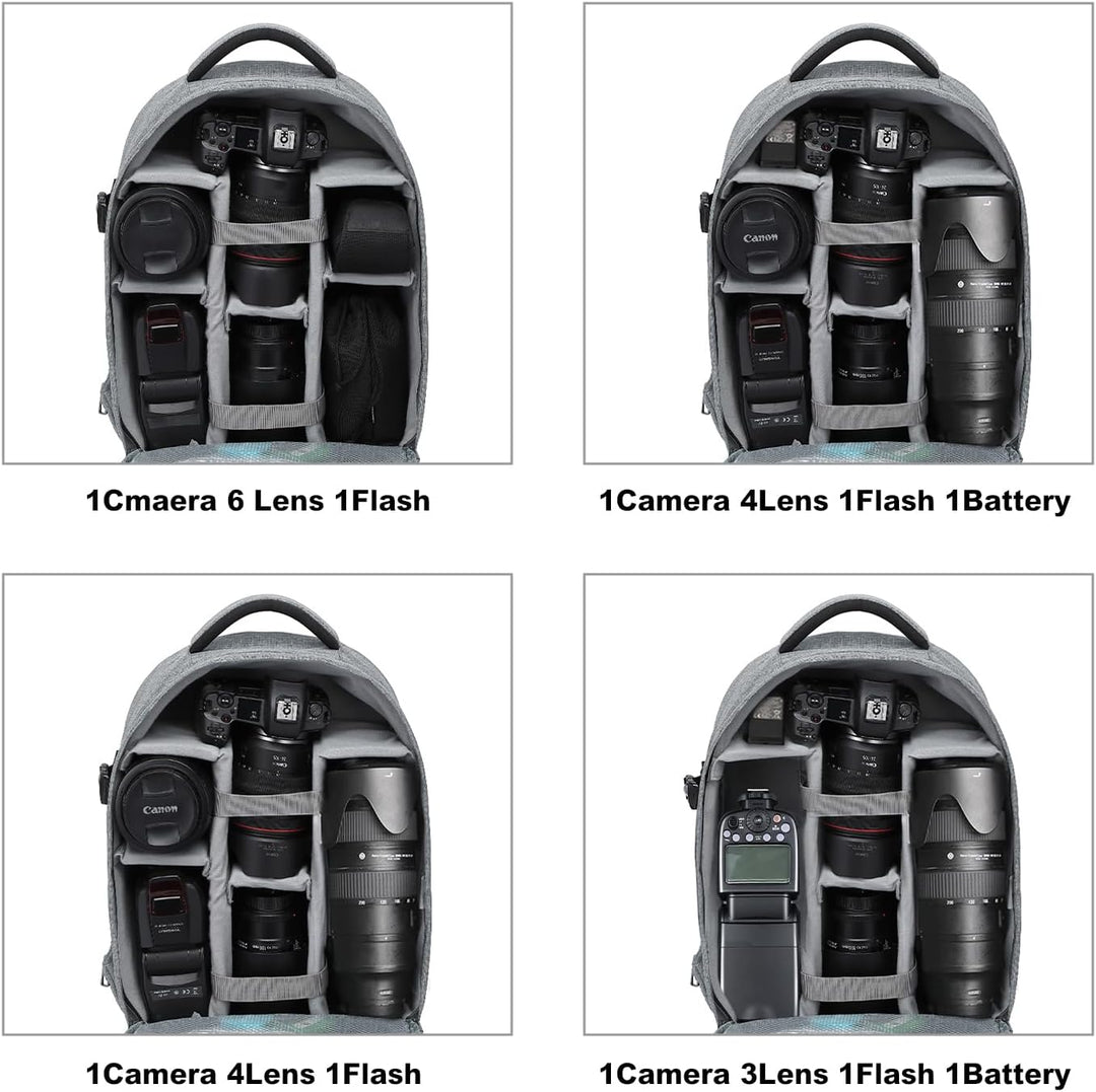 KONO Kamerarucksack Fotorucksack Kamera Rucksack wasserdicht stossfest Kameratasche für SLR Kamera O