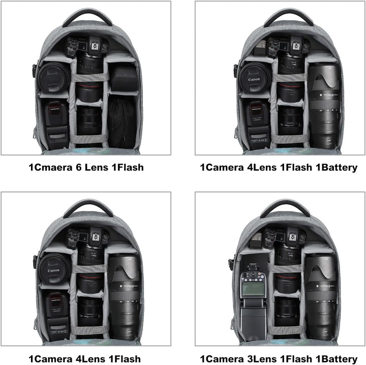 KONO Kamerarucksack Fotorucksack Kamera Rucksack wasserdicht stossfest Kameratasche für SLR Kamera O
