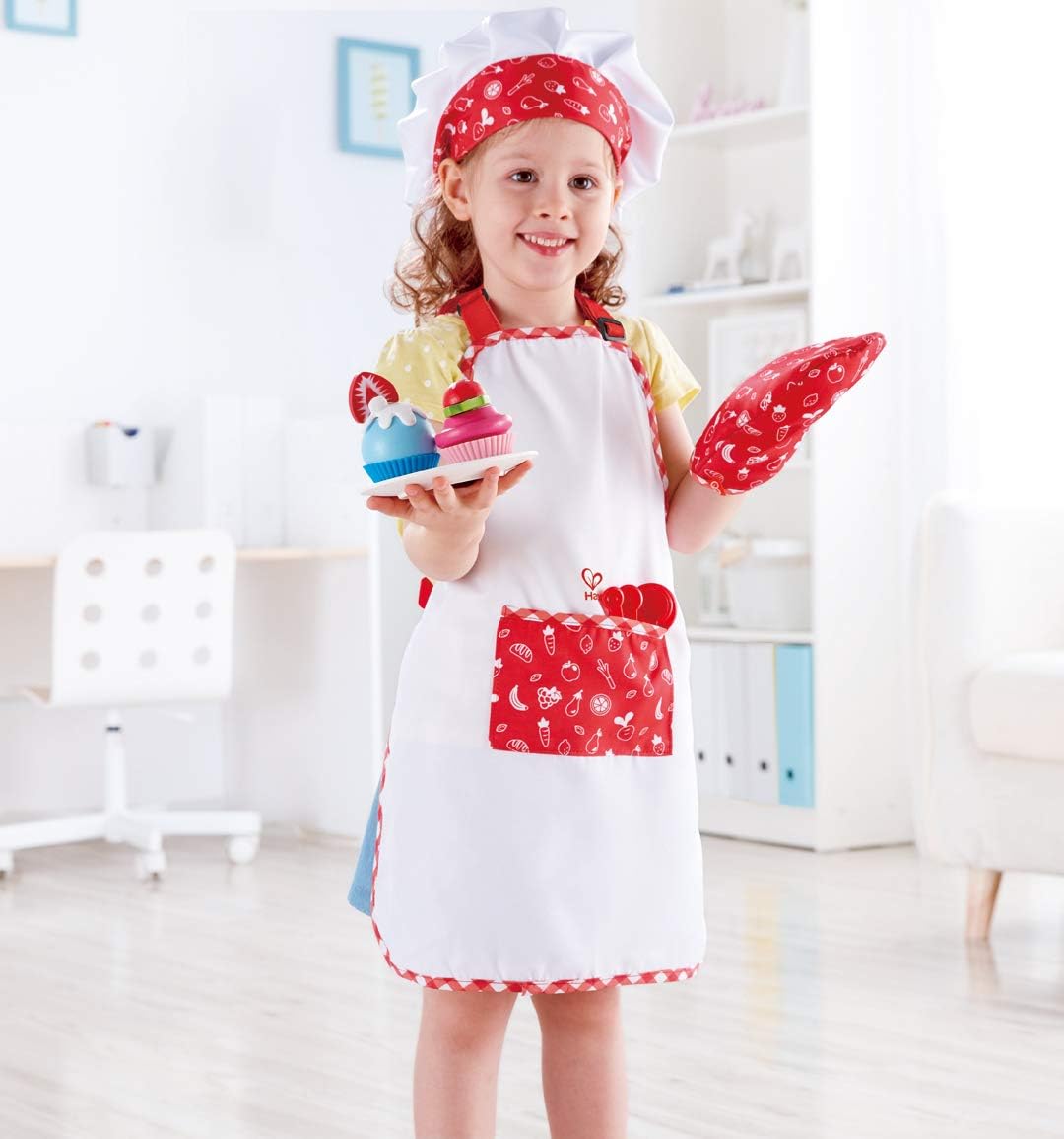 Hape E3162 - Chefkoch-Set, Küchenspielzeug, bunt Chefkoch-Set Single, Chefkoch-Set Single