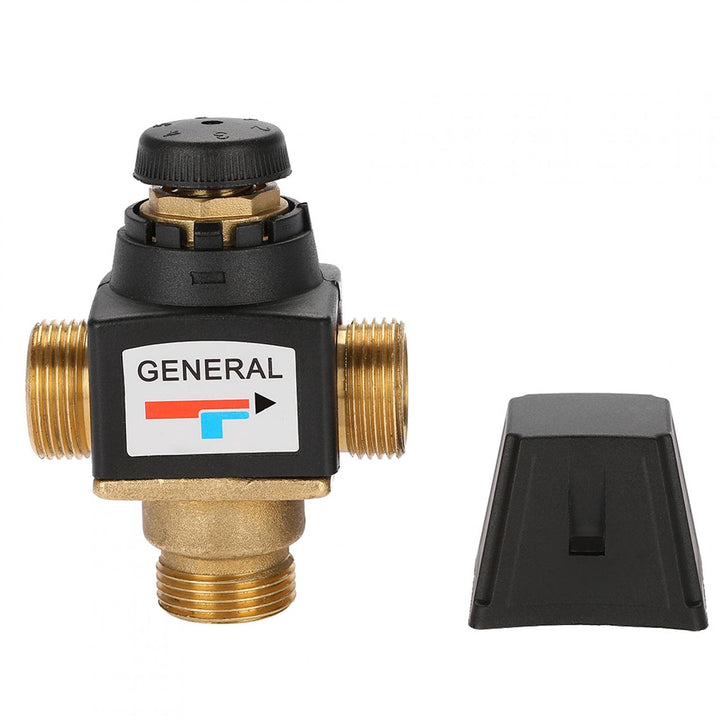 Tyenaza Messing, Kunststoff 3-Wege DN20 Aussengewinde Messing Thermostatisches Mischventil für Solar