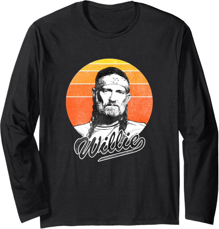Offizielles Willie Nelson Sunset Foto Langarmshirt