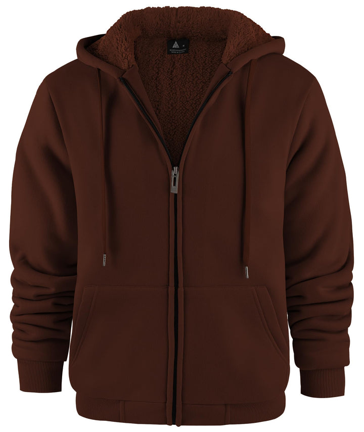 SwissWell Hoodies Herren Gefütterte Sweatjacke mit Kapuze Winter Jacke Reissverschluss Warmer Fleece