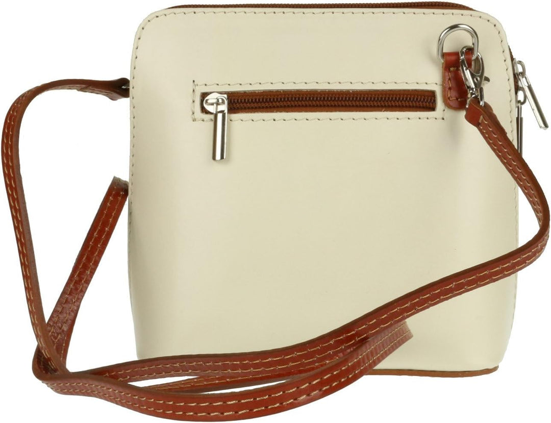 Girly Handbags Steife Umhängetasche aus Leder mit Schlangenhautmuster W 17, H 17, D 8 cm (W 6, H 6,