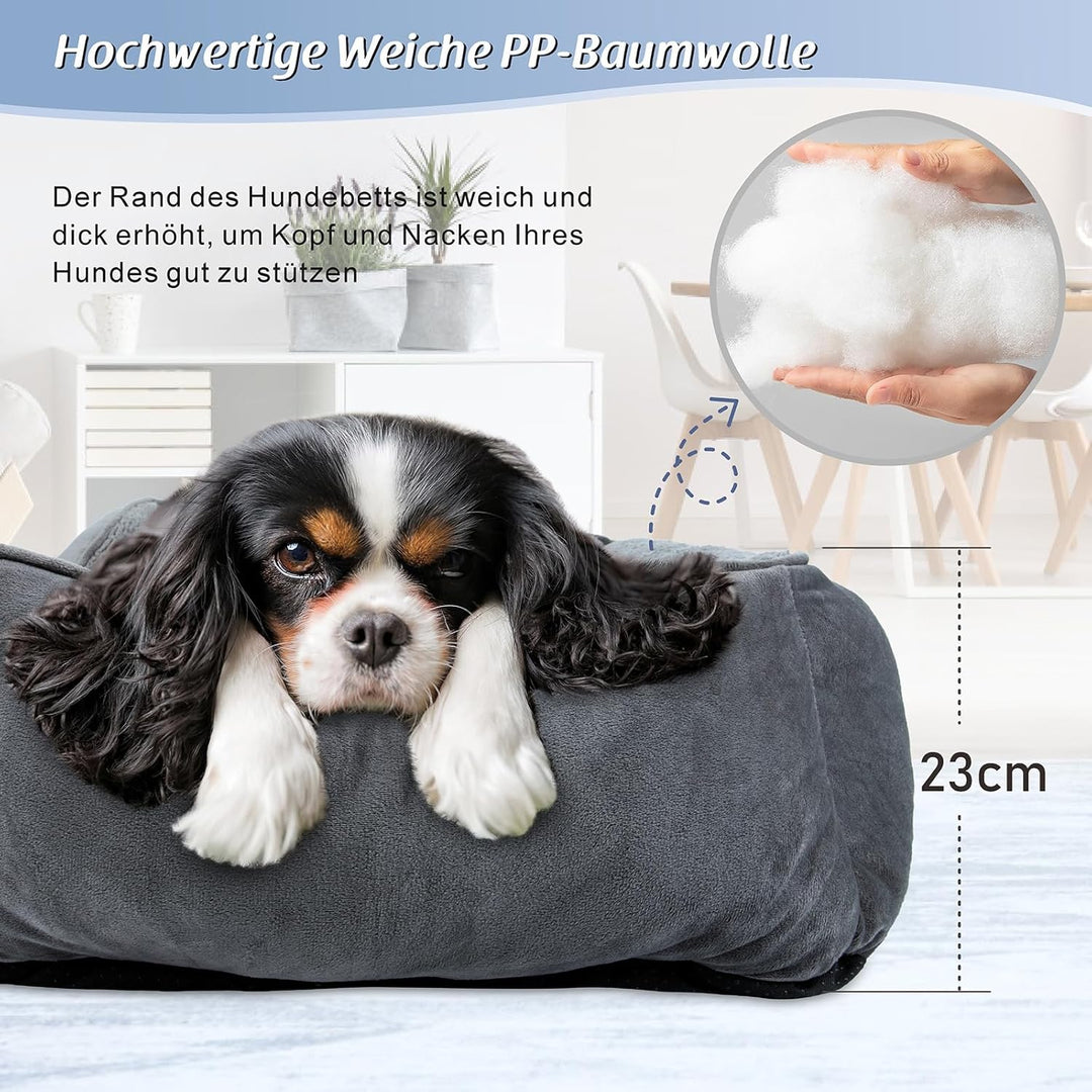 FURTIME Hundebett Mittelgrosse Hunde, Hundebett Waschbar Flauschig Hundekorb, Rutschfestes Hundekörb