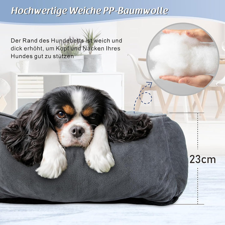 FURTIME Hundebett Mittelgrosse Hunde, Hundebett Waschbar Flauschig Hundekorb, Rutschfestes Hundekörb